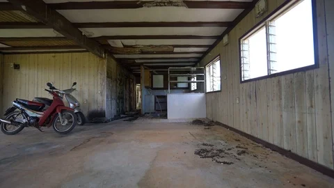House interior after tsunami disaster in Cook Islands. Stock-Footage 87703483