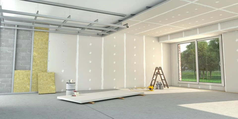 House interior construction Stock Illustration