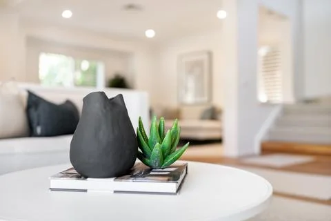 House interior decor, inside of modern living room. Home, apartment decoratio Foto stock