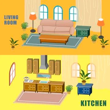 House interior design Illustrazione stock