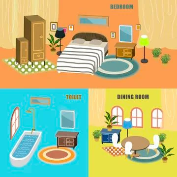 House interior design Stock Illustration