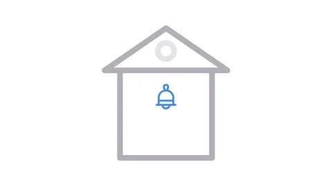 A house interior featuring a prominent bell, highlighting its unique archit.. Stock Footage 334992147