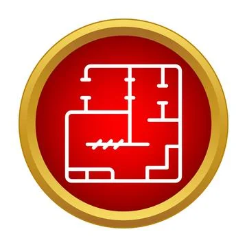 House interior floor plan architect blueprint icon Stock Illustration