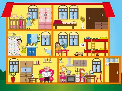 House interior Stock Illustration