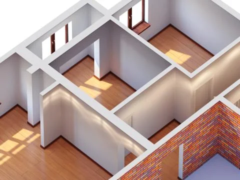 House interior planning Stock Illustration