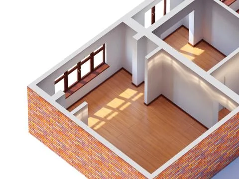 House interior planning Stock Illustration