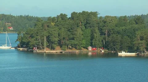 House on the island Stock Footage 8928270