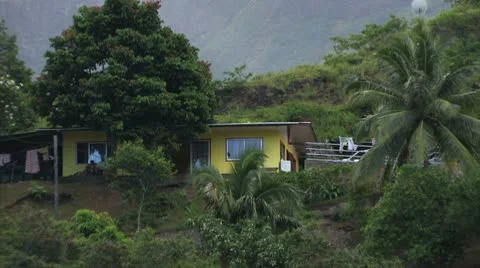 House on an Island Hillside Видео 10713229