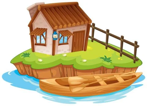 A house on an island Ilustración de archivo