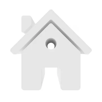 House isolated on white background. 3d rendering close-up イラスト素材