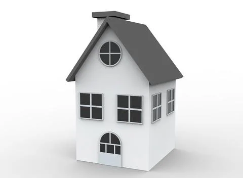 House isolated on a white background 3d-rendering イラスト素材