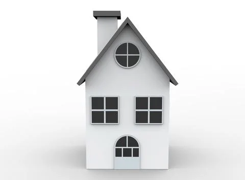 House isolated on a white background 3d-rendering イラスト素材