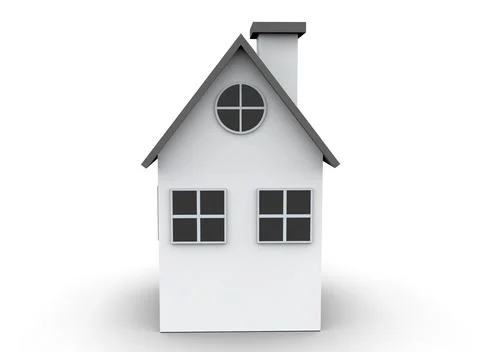 House isolated on a white background 3d-rendering イラスト素材
