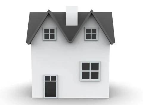 House isolated on a white background 3d-rendering Иллюстрация