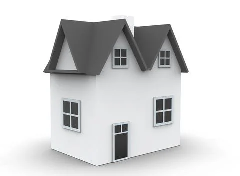 House isolated on a white background 3d-rendering イラスト素材