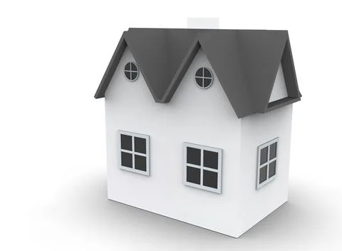 House isolated on a white background 3d-rendering イラスト素材