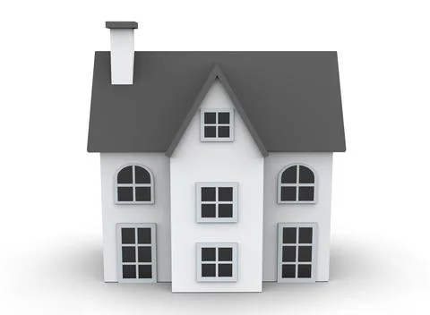 House isolated on a white background 3d-rendering イラスト素材