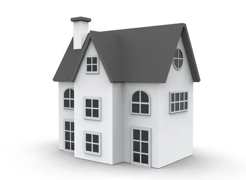 House isolated on a white background 3d-rendering イラスト素材