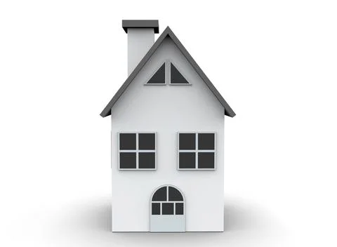 House isolated on a white background 3d-rendering イラスト素材