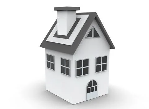 House isolated on a white background 3d-rendering イラスト素材