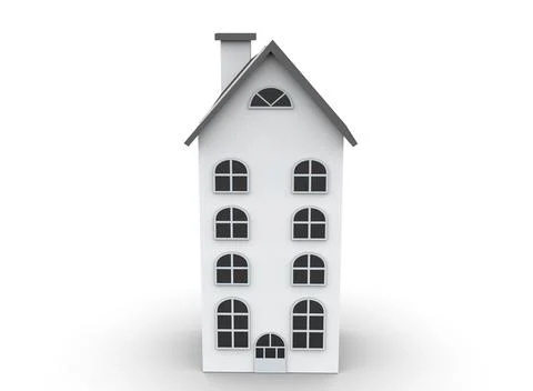 House isolated on a white background 3d-rendering イラスト素材