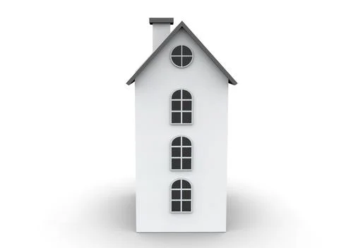 House isolated on a white background 3d-rendering イラスト素材