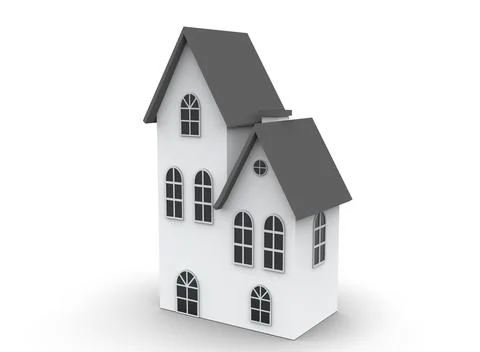 House isolated on a white background 3d-rendering イラスト素材