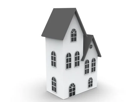 House isolated on a white background 3d-rendering イラスト素材
