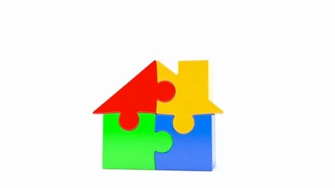 House jigsaw concept Stock Footage 69139503