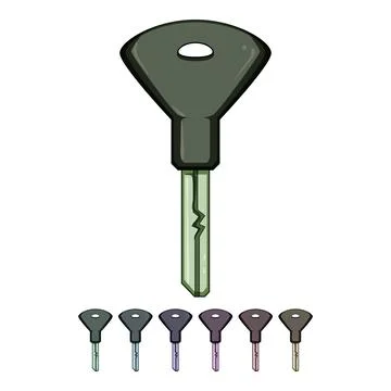House key cartoon vector graphic Stock Illustration