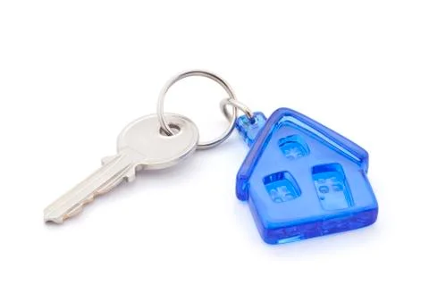 House key with clipping path Stock Photos