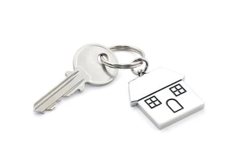 House key with clipping path Foto stock