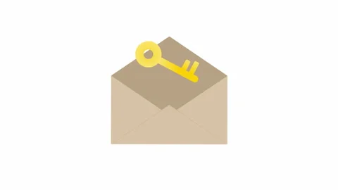 House Key in Envelope Animation Stock Footage 337408578