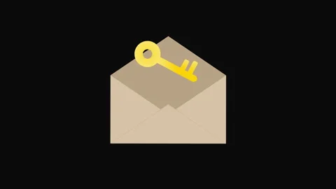 House Key in Envelope Animation Stock Footage 337408582