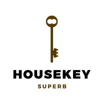 House Key Icon Logo Design Template Stock Illustration