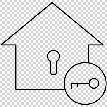 House with key Stock Illustration