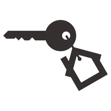 House key isolated on white background Stock Illustration
