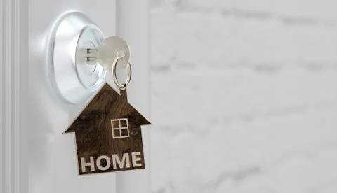 House key with keychains - Illustration Stock Illustration