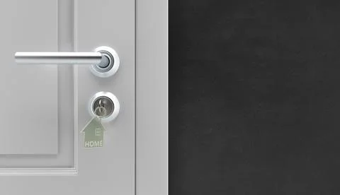House key with keychains - Illustration 库存插图