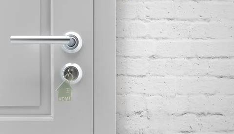 House key with keychains - Illustration Stock Illustration