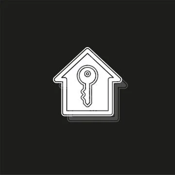 House key. vector unlock house isolated. mortgage property illustration Stock Illustration