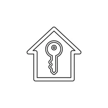 House key. vector unlock house isolated Stock-Illustration