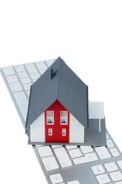 House on keyboard Stock Photos