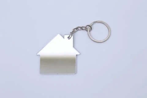 House keychain on white background Stock Photos