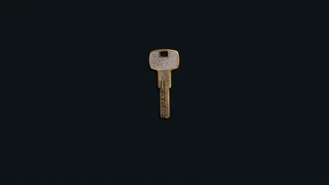 House keys on a black background Stock Footage 121341679