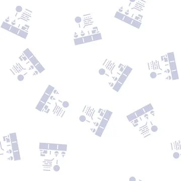 In-house laboratory glyph seamless pattern Stock Illustration