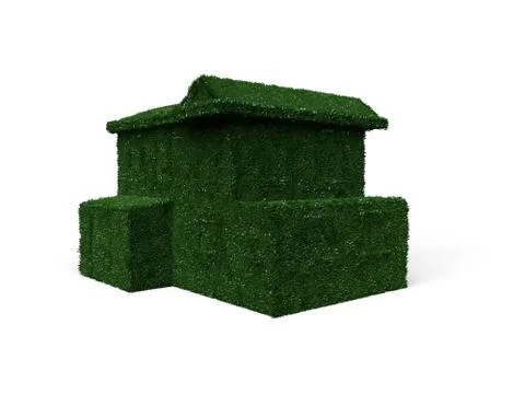 House in lawn optics Stock Illustration