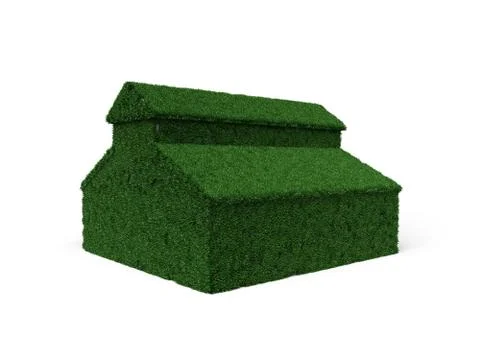 House in lawn optics Stock Illustration
