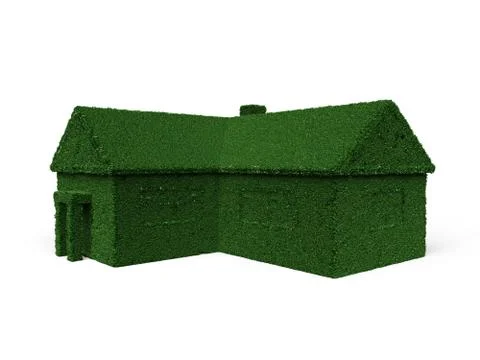 House in lawn optics Stock Illustration