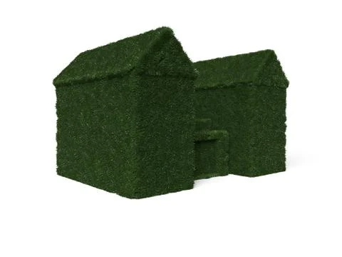 House in lawn optics Stock Illustration